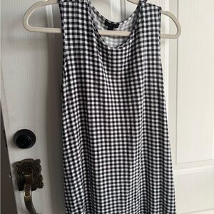Medium J. Jill Black and White Checkered Top